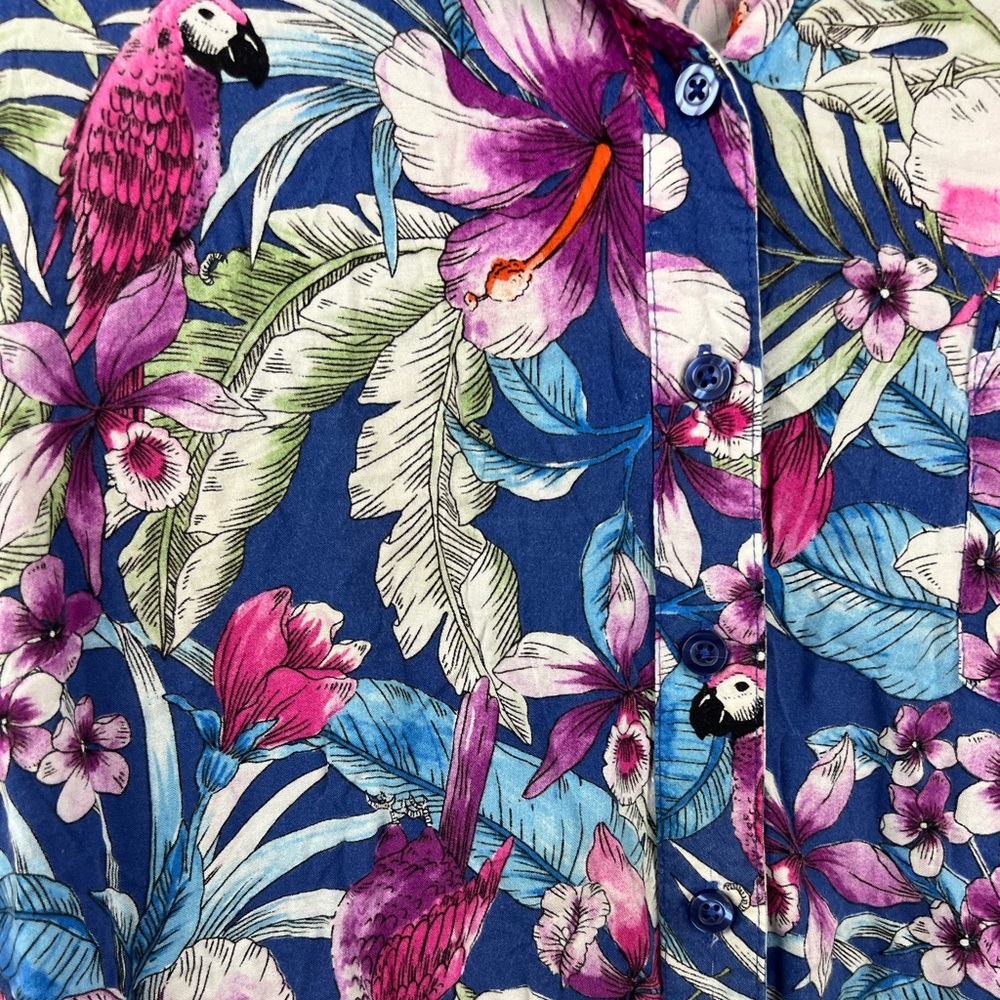 Basic Editions | Tropical Print Button Down - image 2